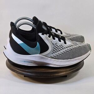 Nike Air Zoom Winflo 6 Shoes Womens Size 9 Black White Blue Running AQ8228-001